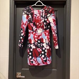 Karen Millen Printed Crystal Embellished Bodycon dress US size 4 / EUR 36